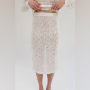 Beklina white Maria lace skirt